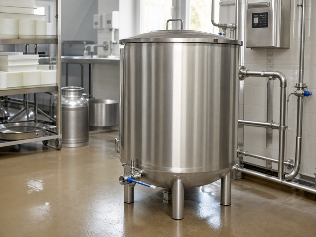 Cuve inox alimentaire 500 litres 316L en situation sanitaire